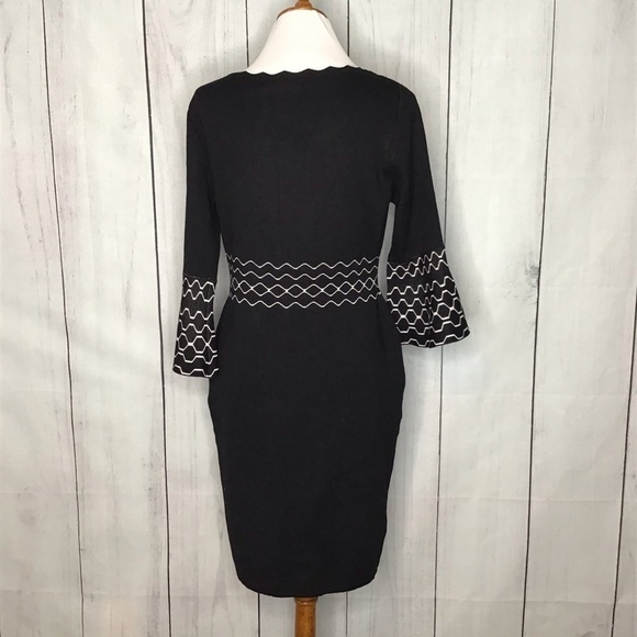 Nina Leonard bell sleeve knit‎ sweater dress - Picture 8 of 10